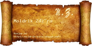 Moldrik Zóra névjegykártya